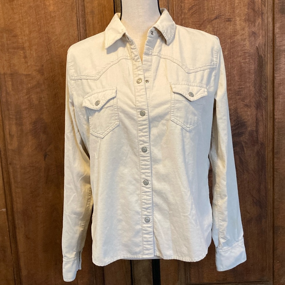 Old Navy Corduroy Snap Front Shirt ~L ~